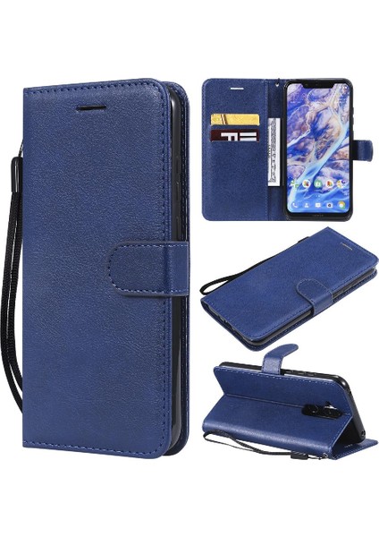 Kart Yuvası Klasik Düz Renk Iş Cüzdan ile Nokia X7 Için Flip Case (Yurt Dışından)