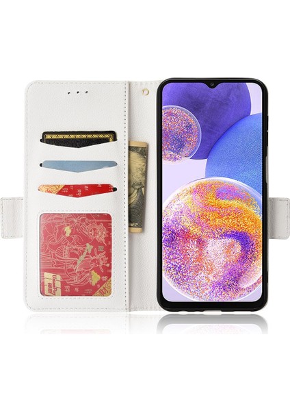 Colorful Shop Samsung Galaxy M23 5g Için Kılıf Yan Toka Cüzdan Pu Deri Manyetik Kart (Yurt Dışından)