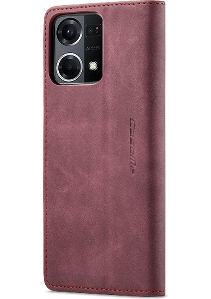 Oppo Oppo 7 4g Için Flip Case Vintage Pu Deri Cüzdan Manyetik Kapatma (Yurt Dışından)