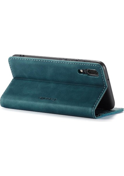 Huawei P20 Vintage Pu Deri Cüzdan Manyetik Kapatma Kılıf Için Flip Case (Yurt Dışından)