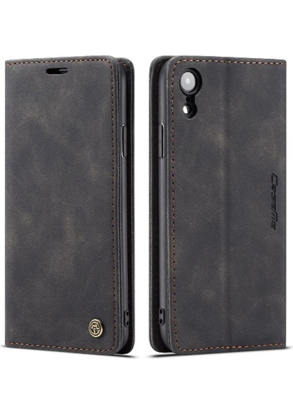 Iphone Xr Flip Folio Kitap Vintage Pu Deri Cüzdan Kılıf Için Flip Case (Yurt Dışından)
