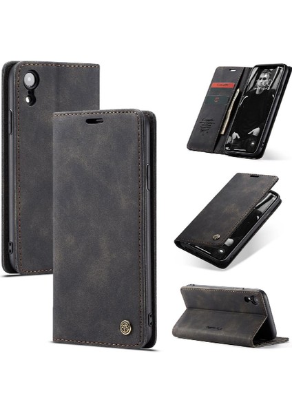 Iphone Xr Flip Folio Kitap Vintage Pu Deri Cüzdan Kılıf Için Flip Case (Yurt Dışından) fiyatları