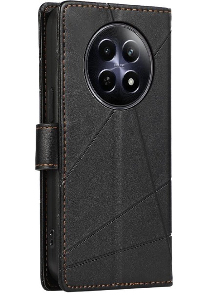 Realme 12 5g Darbeye Üç Kart Yuvaları Kickstand Şok Için Flip Case (Yurt Dışından)