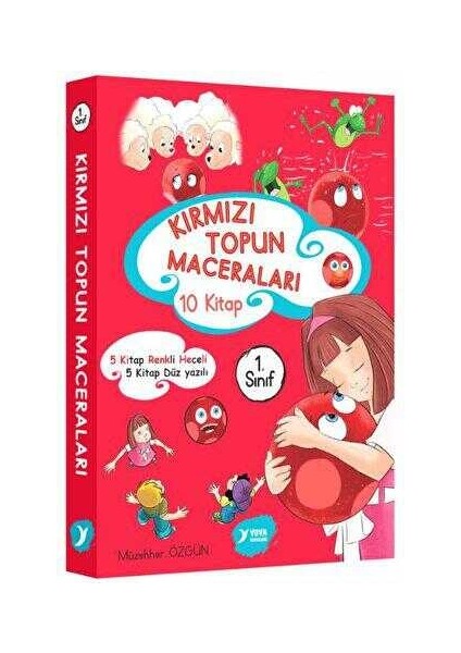 Kırmızı Topun Maceraları 5 Heceli 5 Düz 1.Sınıf 10 Kitap