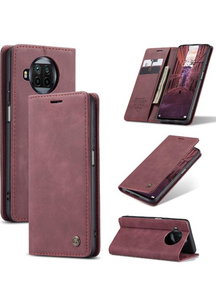 Xiaomi 10T Lite 5g Için Flip Case Kart Yuvası Kickstand Manyetik Kapatma (Yurt Dışından)