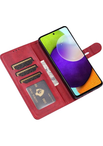 Colorful Shop Cüzdan Kılıf Samsung Galaxy A82 5g Için Tüm Yuvarlak Koruma Kabartmalı Kart (Yurt Dışından)