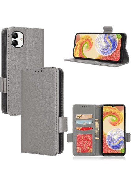 Samsung Galaxy A04 4g Kart Yuvaları Için Kılıf Tutucu Yan Toka Pu Deri (Yurt Dışından)