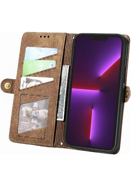 Iphone 13 Için Flip Case Pro Kapak Kapak Cüzdan Basit Iş Darbeye (Yurt Dışından) indirimleri