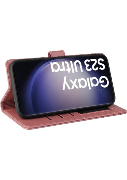 Samsung Galaxy S23 Ultra Üç Kart Yuvaları Kickstand Premium Için Flip Case (Yurt Dışından) indirimleri