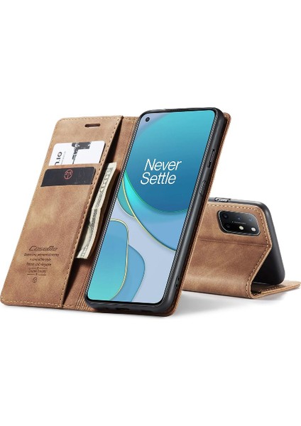 Oneplus 8t Manyetik Kapatma Darbeye Vaka Kart Yuvası Pu Için Flip Case (Yurt Dışından) fiyatları