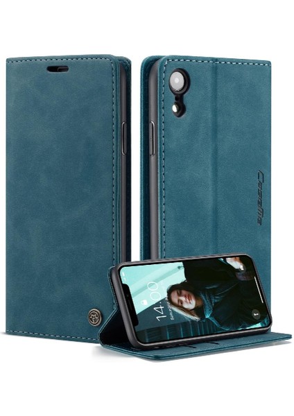 Iphone Xr Flip Folio Kitap Vintage Pu Deri Cüzdan Kılıf Için Flip Case (Yurt Dışından)