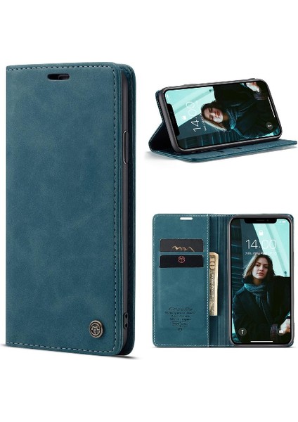 Iphone Xr Flip Folio Kitap Vintage Pu Deri Cüzdan Kılıf Için Flip Case (Yurt Dışından)