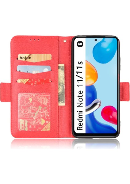 Xiaomi Redmi Için Not 11 4g Cüzdan Pu Deri Kart Yuvaları Tutucu Yan (Yurt Dışından)