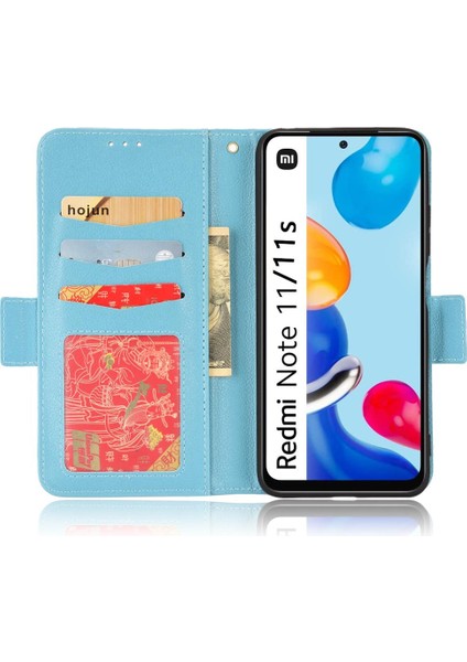 Xiaomi Redmi Için Not 11 4g Cüzdan Pu Deri Kart Yuvaları Tutucu Yan (Yurt Dışından)