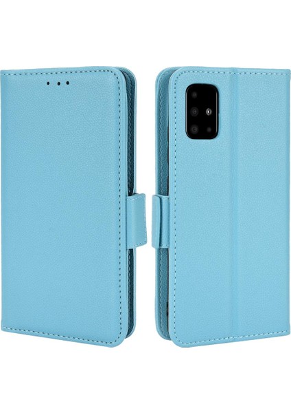 Samsung Galaxy A51 5g Için Kılıf Yan Toka Kart Yuvaları Tutucu Manyetik Pu (Yurt Dışından)