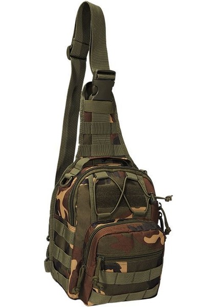Camo Oxford Kumaş 600D Şifreleme Büyütülmüş Versiyon Kamuflaj Göğüs Çantası Omuzdan Askili Çanta (Yurt Dışından)