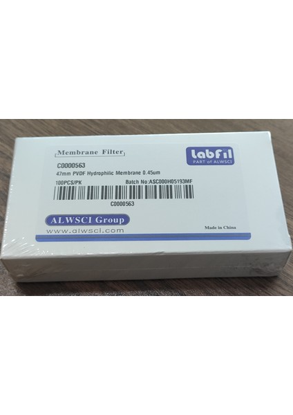 MEMBRANE 47MM PVDF HYDROPHİLİC 0.45UM (1 PAKET 100 ADET)