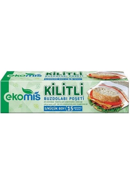 Kilitli Buz Dolabı Poşeti S/küçük Boy 15 Li