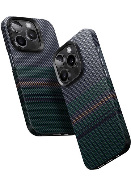 iPhone 15 Pro Uyumlu Kılıf Magsafe Şarj Özellikli Karbon Fiber Benks Aurora Armorair Kevlar Kapak