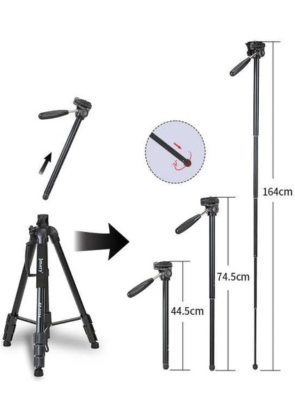 Jmary KP2294 Profesyonel Kamera Tripod