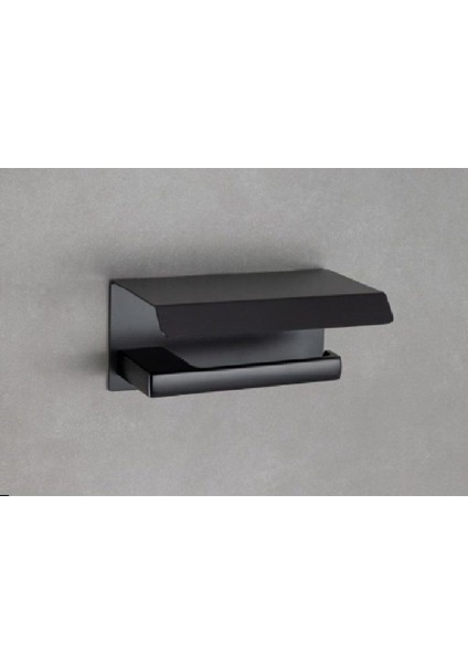 Flat Kapaklı Tuvalet Kağıtlığı Siyah Renk 118X85X170 Mm