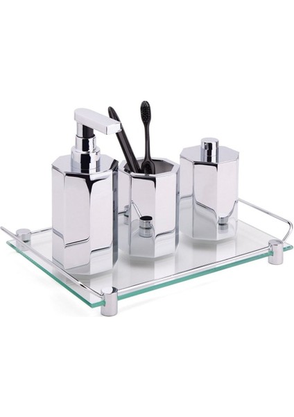 Tezgah Üstü Sıvı Sabunluk Krom Renk 183X70X87 Mm fiyatları