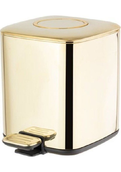 Pedallı Gold Çöp Kovası 9 Lt / 310X230X310 Mm