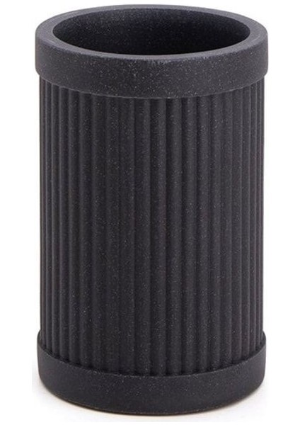 Reçine Tezgah Üstü Diş Fırçalığı Siyah Siyah Renk 124X80X80 Mm