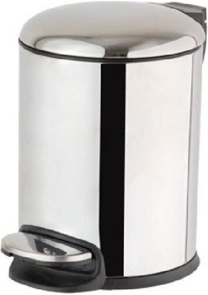 Pedallı Parlak Nikel Çöp Kovası 3 Lt / 265X203X203 Mm