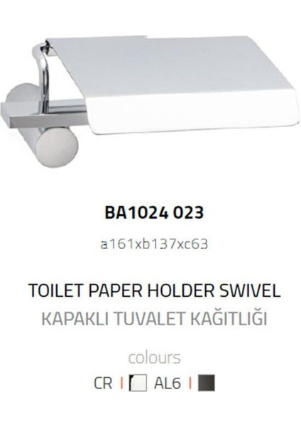 Pıvot Toılet Paper Holder Swıvel / Kapaklı Tuvalet Kağıtlığı Krom Renk fiyatları