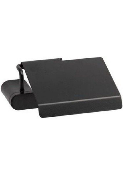 Ovalın Kapaklı Tuvalet Kağıtlığı Siyah Renk 87X137X159 Mm