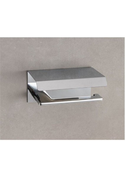 Slımo Kapaklı Tuvalet Kağıtlığı Krom Renk 87X104X156 Mm