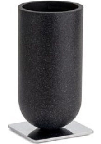 Diş Fırçalığı Siyah/Krom Renk 143X75X75 Mm