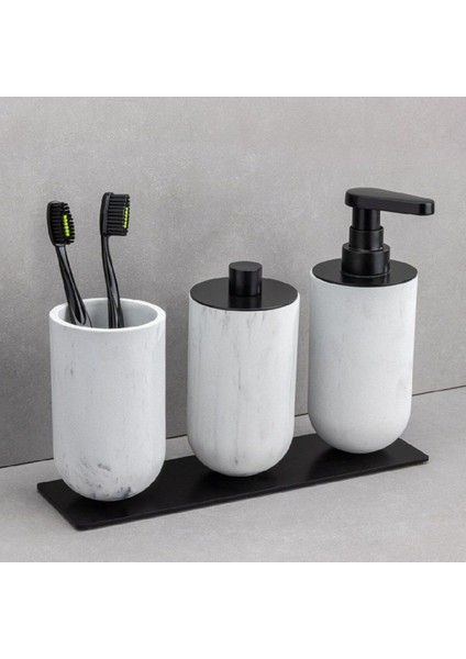 Diş Fırçalığı Mermer Deseni/Siyah Renk 143X75X75 Mm fiyatları