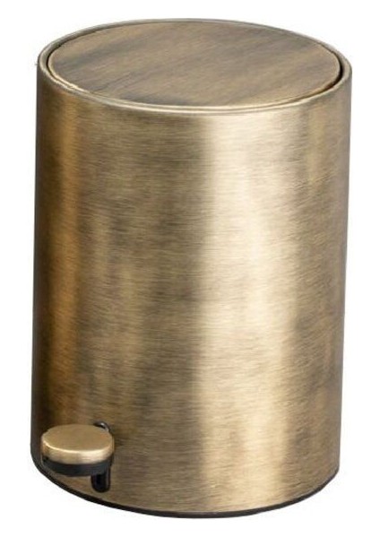 Pedallı Antik Çöp Kovası 3 Lt Antik Renk 265X203X203 Mm