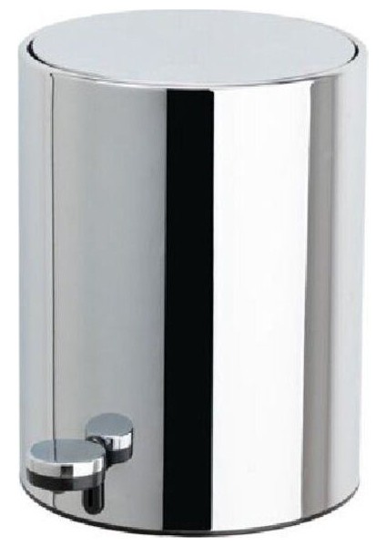 Pedallı Krom Çöp Kovası 3 Lt Krom Renk 265X203X203 Mm