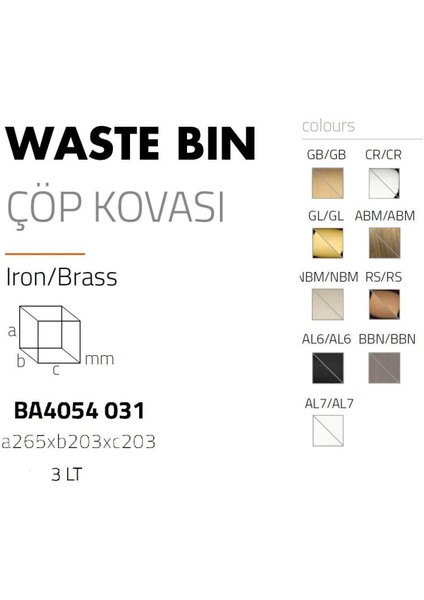 Pedallı Rose Çöp Kovası 3 Lt Rose Renk 265X203X203 Mm fiyatları