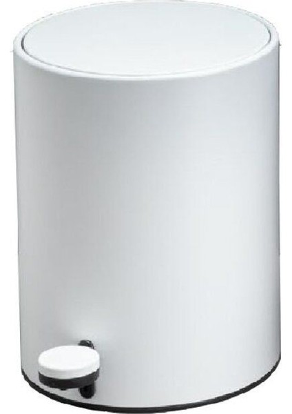 Pedallı Beyaz Çöp Kovası 3 Lt Beyaz Renk 265X203X203 Mm