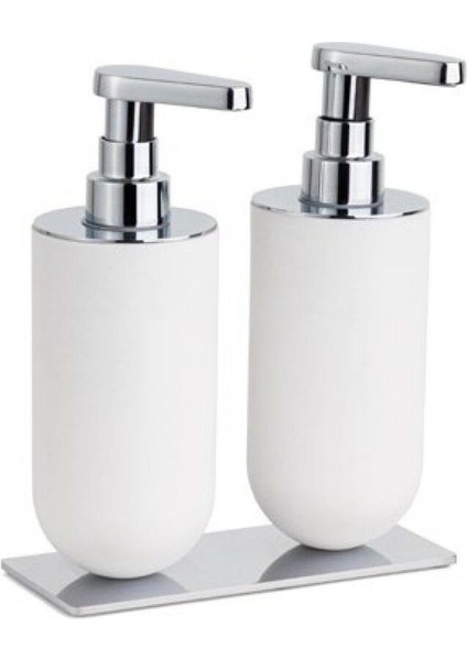 2'Li Sıvı Sabunluk Beyaz/Krom Renk 208X87X170 Mm