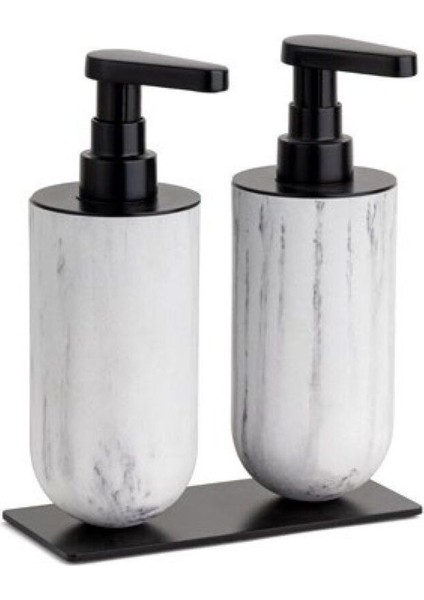 Sıvı Sabunluk Mermer Desenli/Siyah Renk 208X87X170 Mm