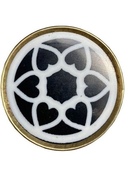 Çap 40Mm Sarı Düğme Kulp Doğal Taş