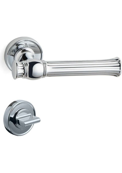 Julıet Rozetli Kapı Kolu Krom Rengi Wc - Hha223Ro14W Cr