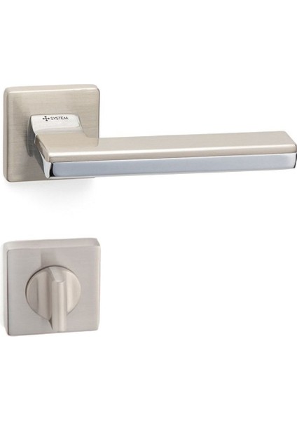 Larıssa Saten Krom - Wc Rozetli Kapı Kolu - Hha100Ro11W Nb-Cr/Nb