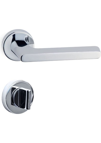 Tavıra Krom - Wc Rozetli Kapı Kolu - Hha101Ro12W Cr