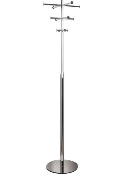 Ayaklı Çoklu Askılık Krom Renk 177 cm