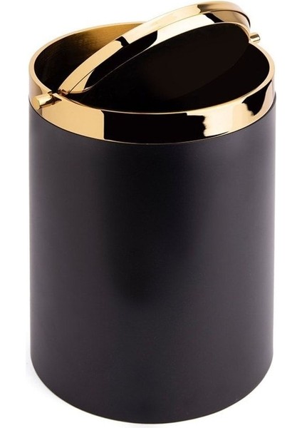 Banyo Çöp Kovası 4 L Siyah-Gold Renk fiyatları