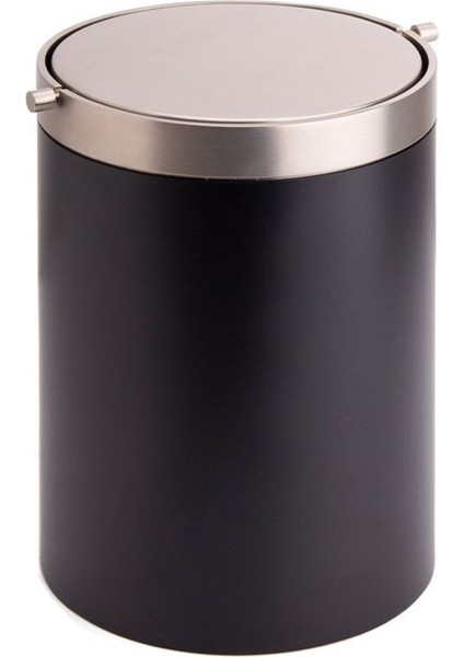 Banyo Çöp Kovası 4 L Siyah-Saten Renk