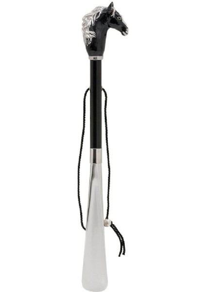 At Figürlü Siyah/Krom Ayakkabı Çekeceği 50 Cm
