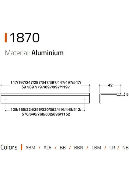 1870 Entegre Kulp Krom Renk 256 Mm