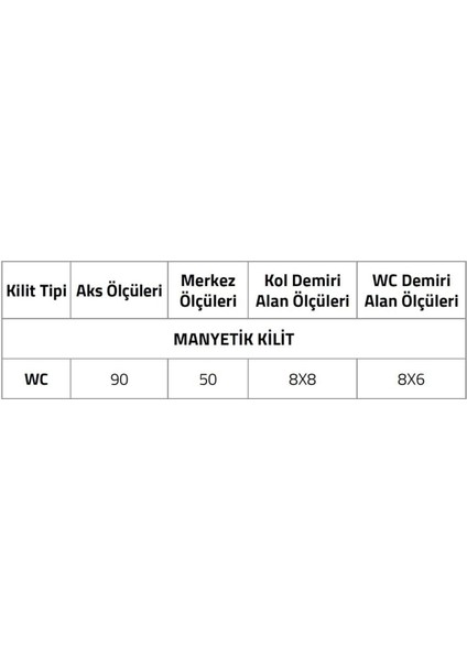 Manyetık Wc Tipi Kilit Parlak Krom